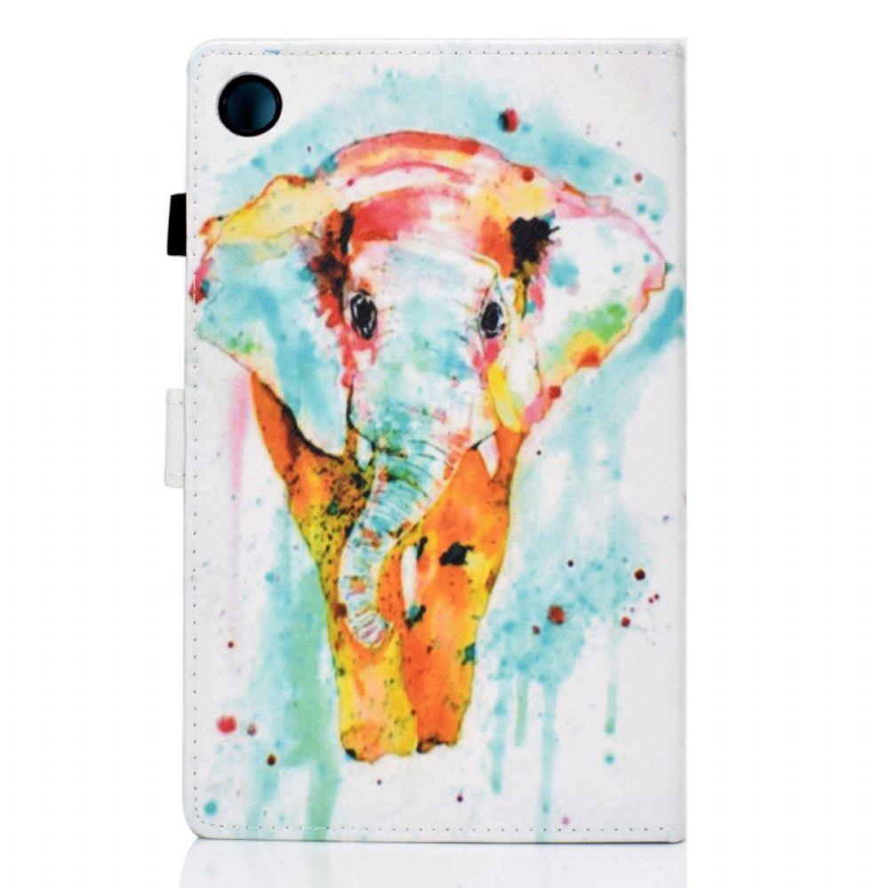 Flip Case Für Samsung Galaxy Tab A8 Aquarell Elefant