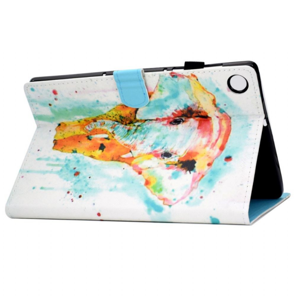 Flip Case Für Samsung Galaxy Tab A8 Aquarell Elefant