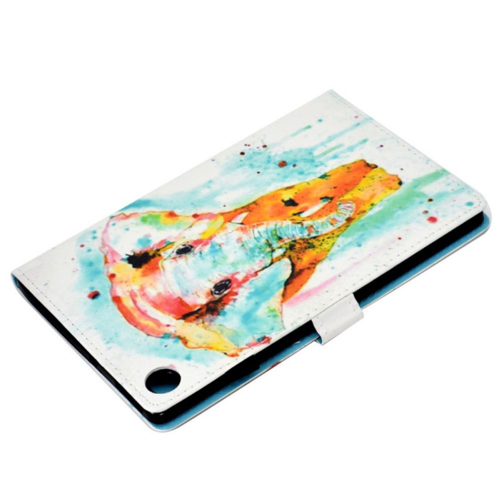 Flip Case Für Samsung Galaxy Tab A8 Aquarell Elefant