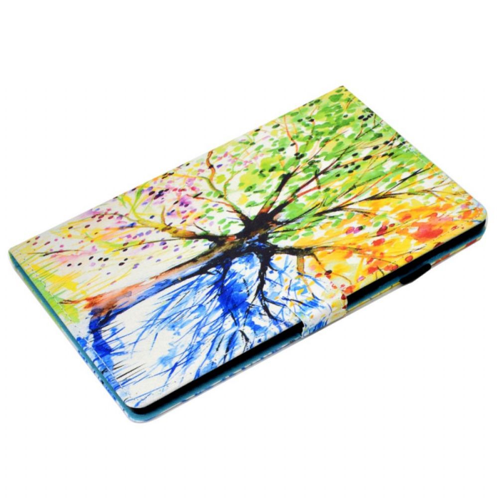 Flip Case Für Samsung Galaxy Tab A8 Aquarellbaum