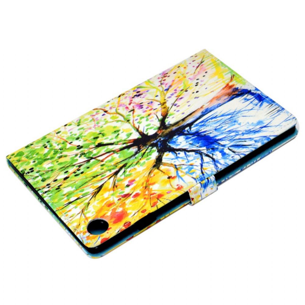 Flip Case Für Samsung Galaxy Tab A8 Aquarellbaum