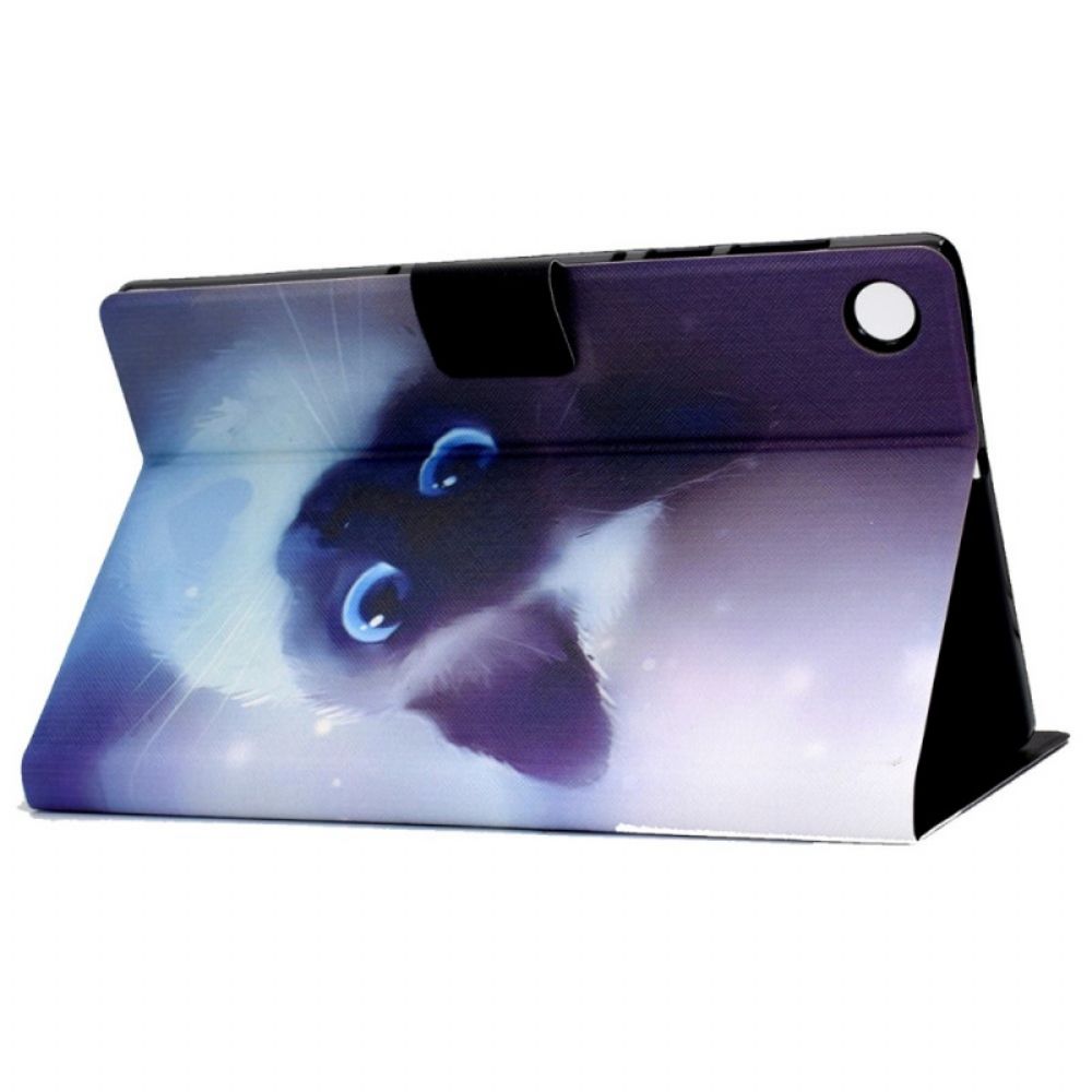 Flip Case Für Samsung Galaxy Tab A8 Blauäugige Katze