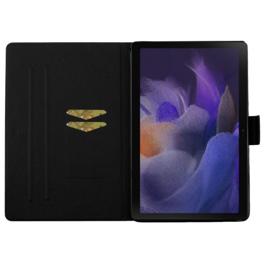 Flip Case Für Samsung Galaxy Tab A8 Blumen Blumen Blumen