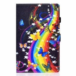 Flip Case Für Samsung Galaxy Tab A8 Regenbogenschmetterlinge