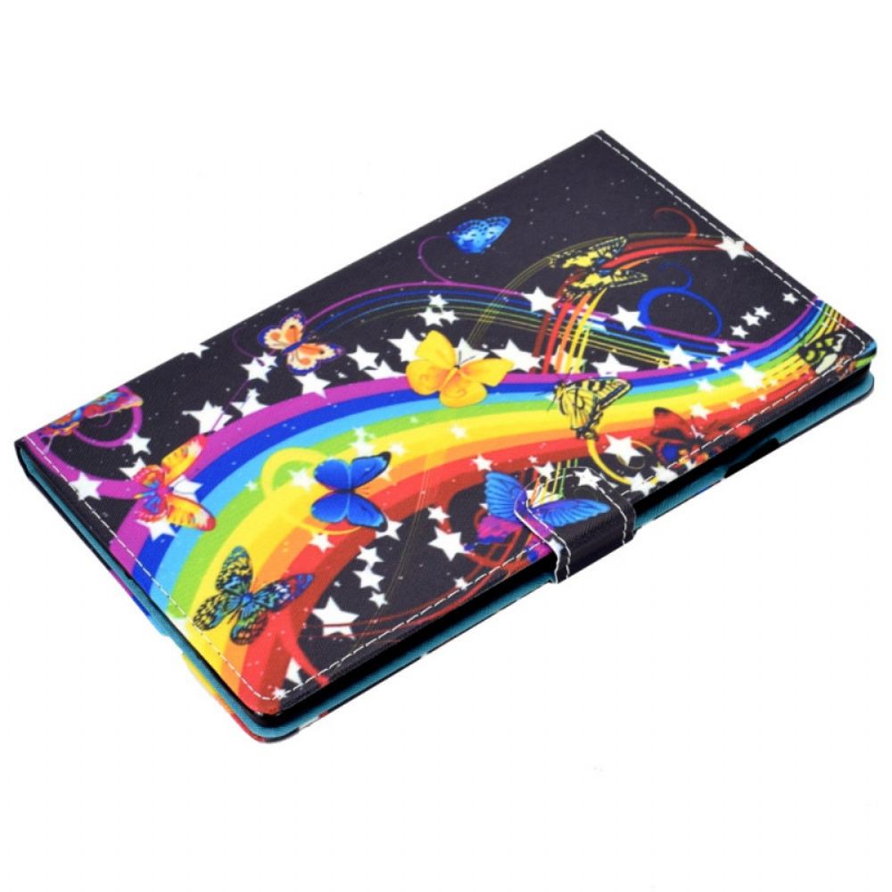 Flip Case Für Samsung Galaxy Tab A8 Regenbogenschmetterlinge