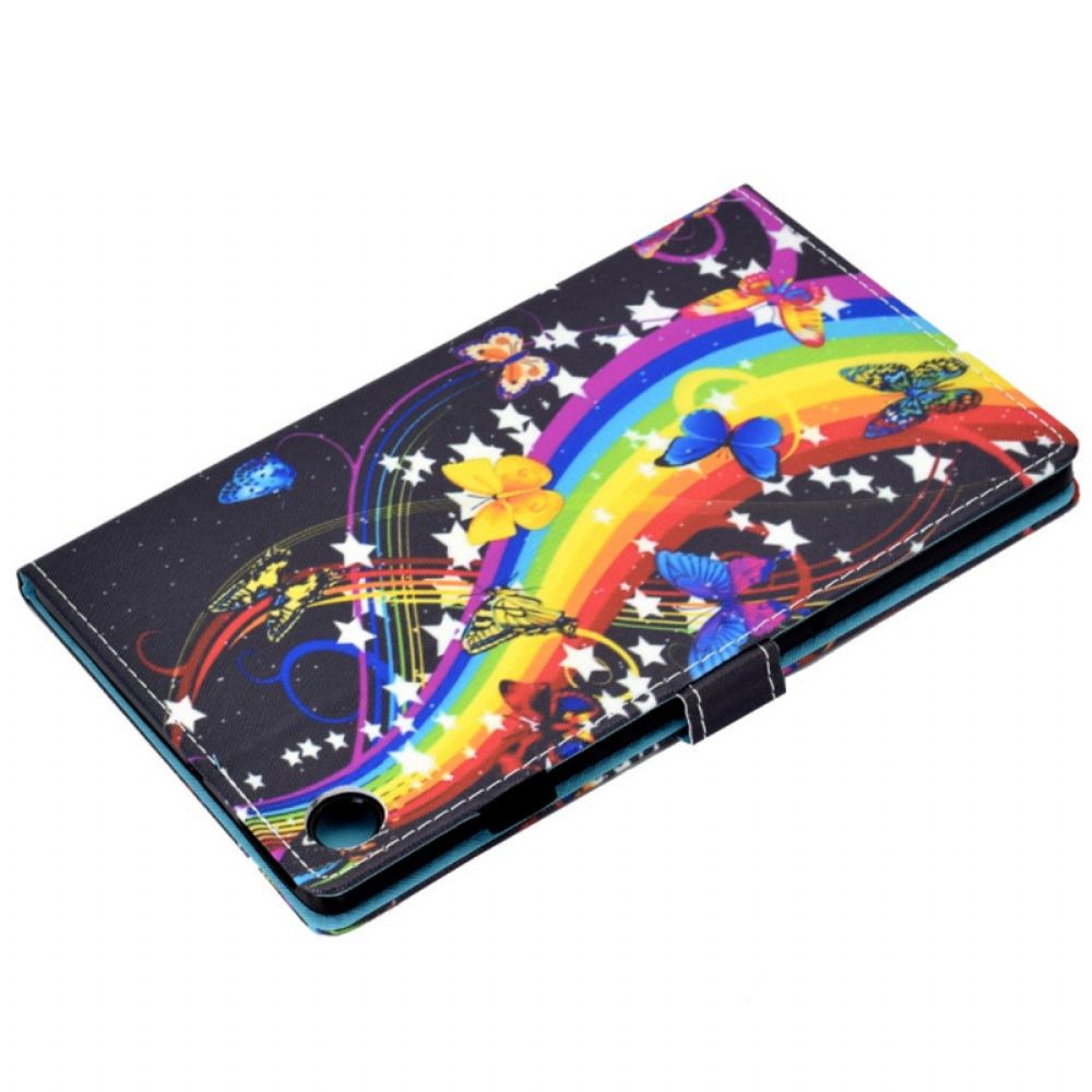 Flip Case Für Samsung Galaxy Tab A8 Regenbogenschmetterlinge