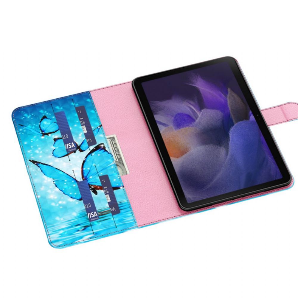 Flip Case Für Samsung Galaxy Tab A8 Schmetterlinge