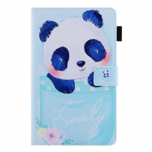 Flip Case Für Samsung Galaxy Tab A8 Schöner Panda