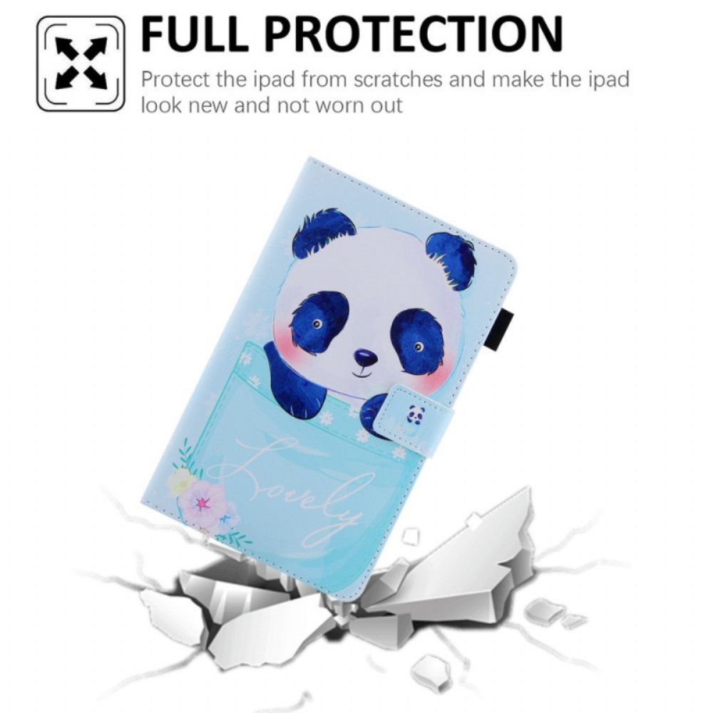 Flip Case Für Samsung Galaxy Tab A8 Schöner Panda