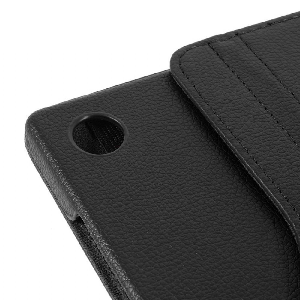 Flip Case Für Samsung Galaxy Tab A8 Um 360° Drehbares Lychee-kunstleder