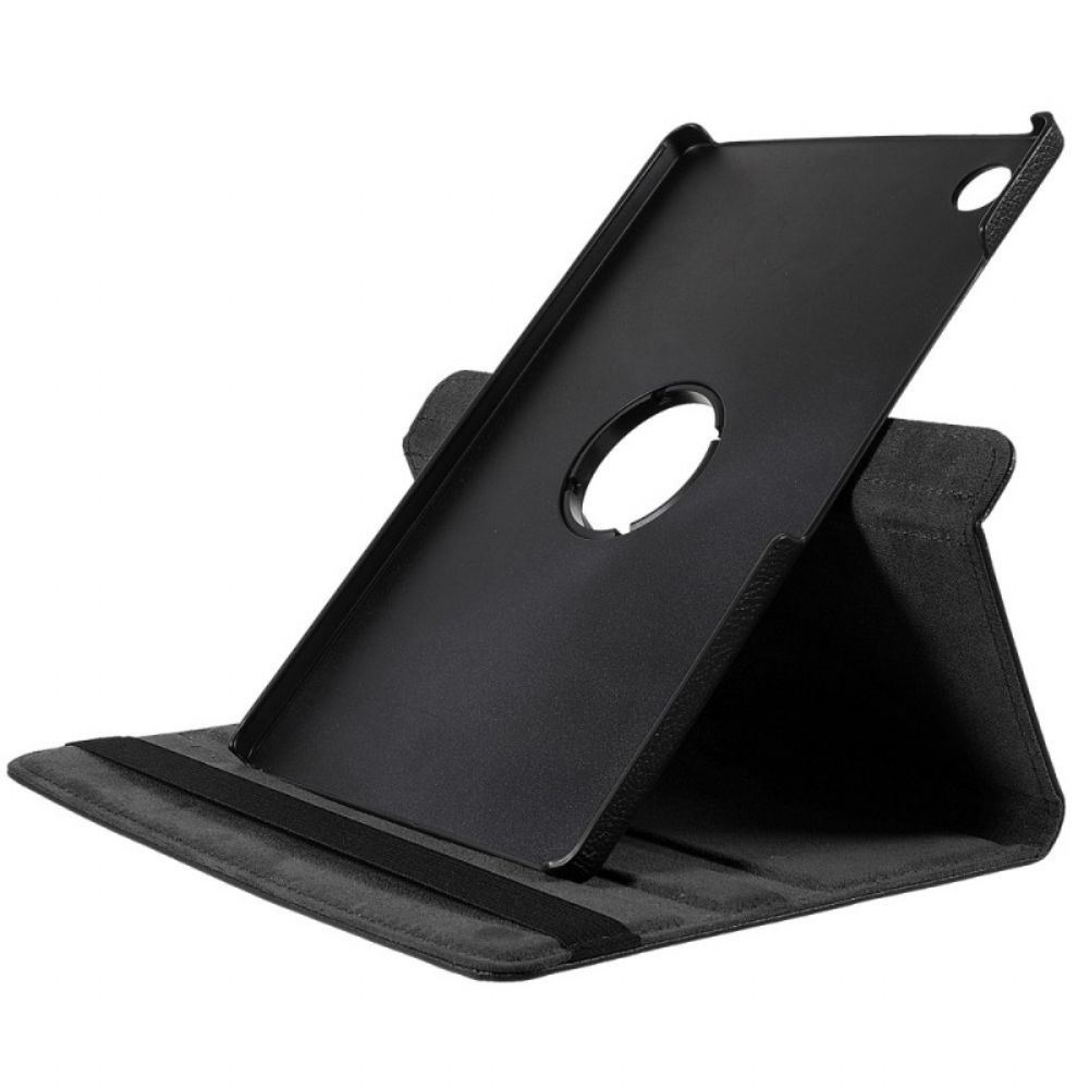 Flip Case Für Samsung Galaxy Tab A8 Um 360° Drehbares Lychee-kunstleder