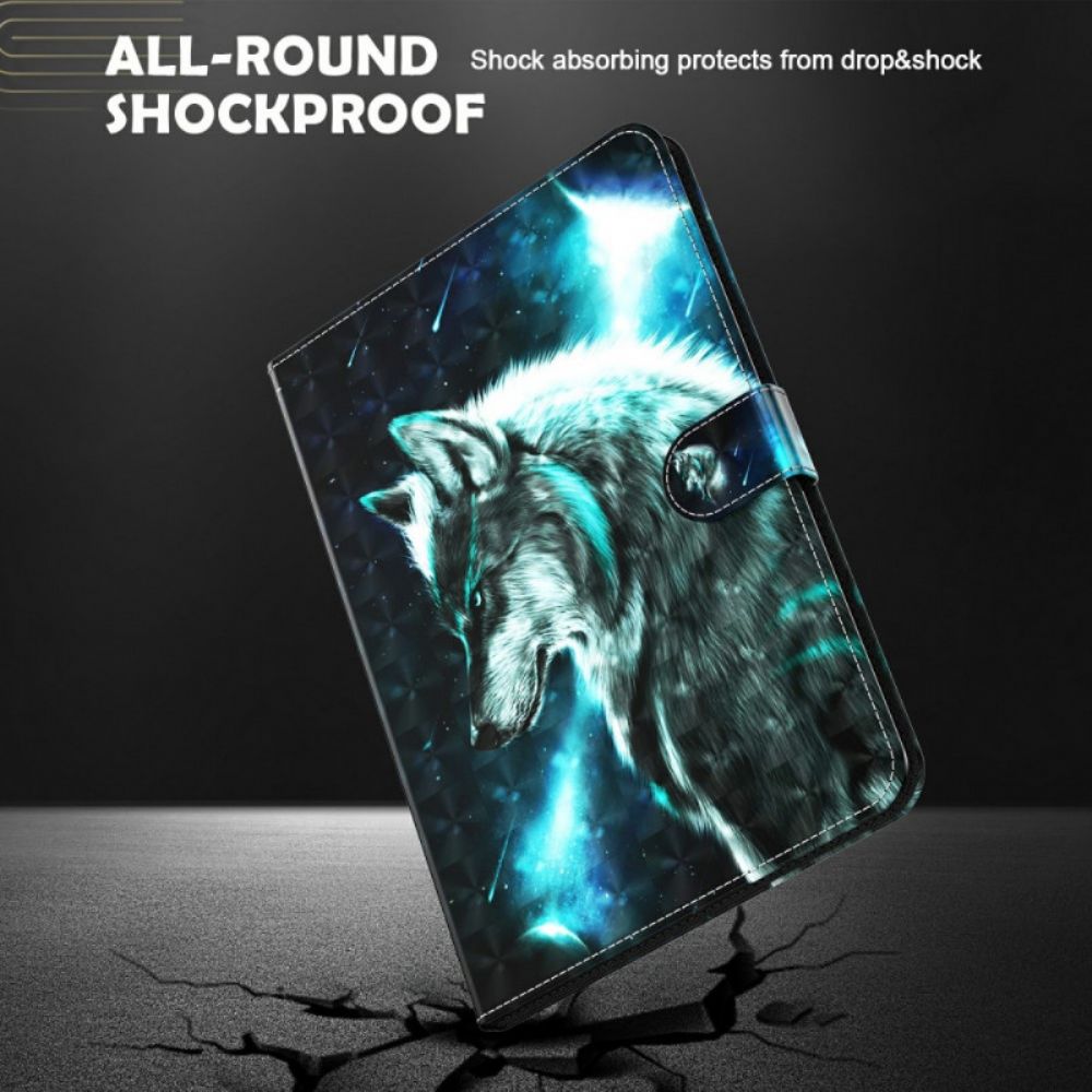 Flip Case Für Samsung Galaxy Tab A8 Wilder Wolf