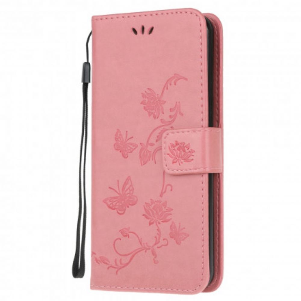 Flip Case Für Xiaomi Mi Note 10 Lite Asiatische Schmetterlinge Und Blumen