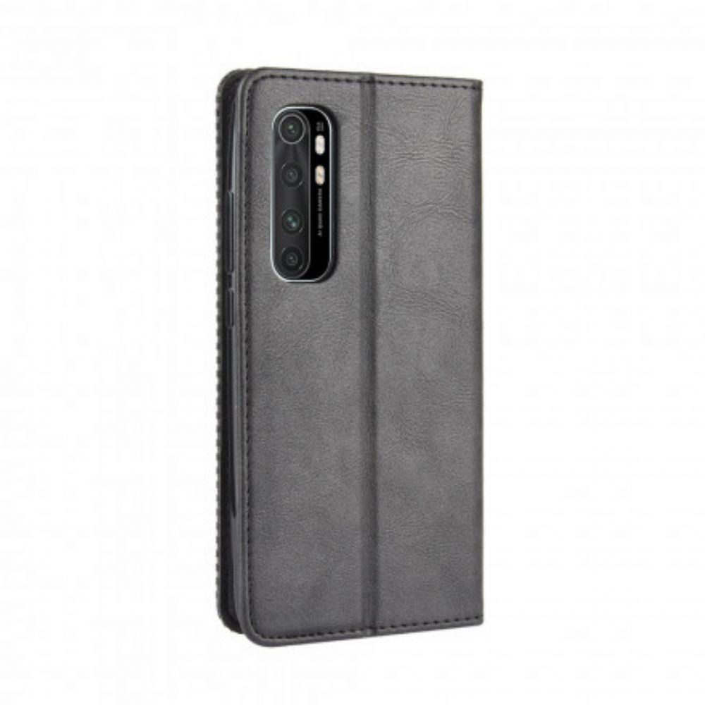 Schutzhülle Für Xiaomi Mi Note 10 Lite Flip Case Gestylter Vintage-leder-effekt