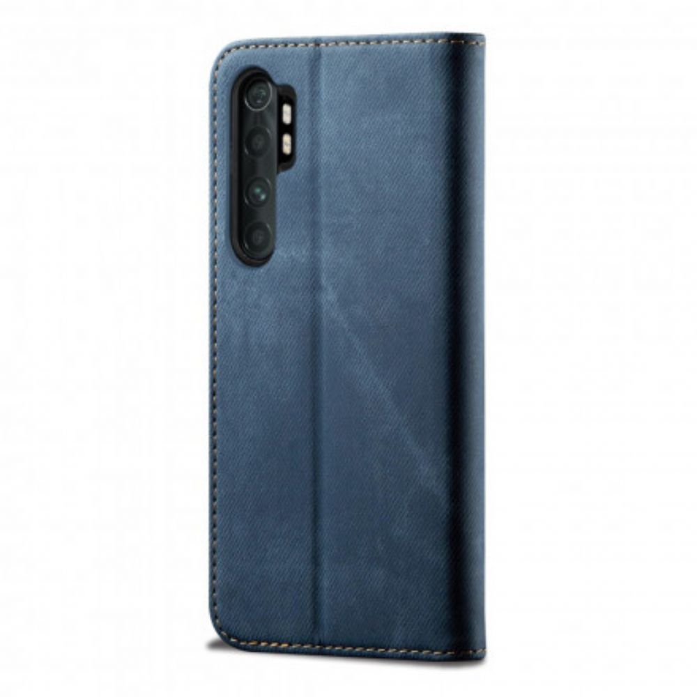 Schutzhülle Für Xiaomi Mi Note 10 Lite Flip Case Jeansstoff