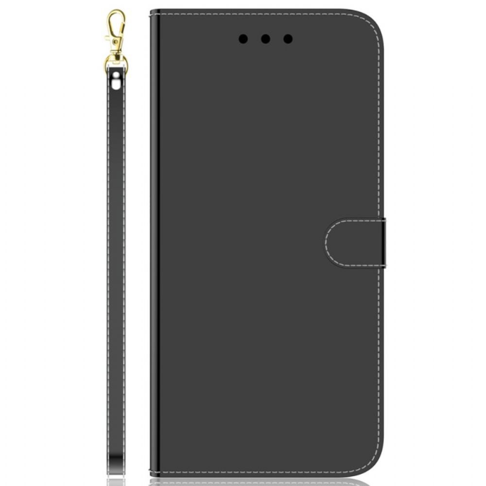 Flip Case Für OnePlus Nord 2T 5G Kunstleder Spiegeleffekt