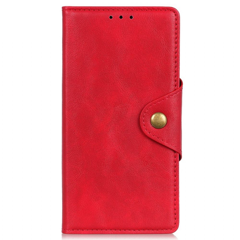 Flip Case Für OnePlus Nord 2T 5G Kunstlederknopf