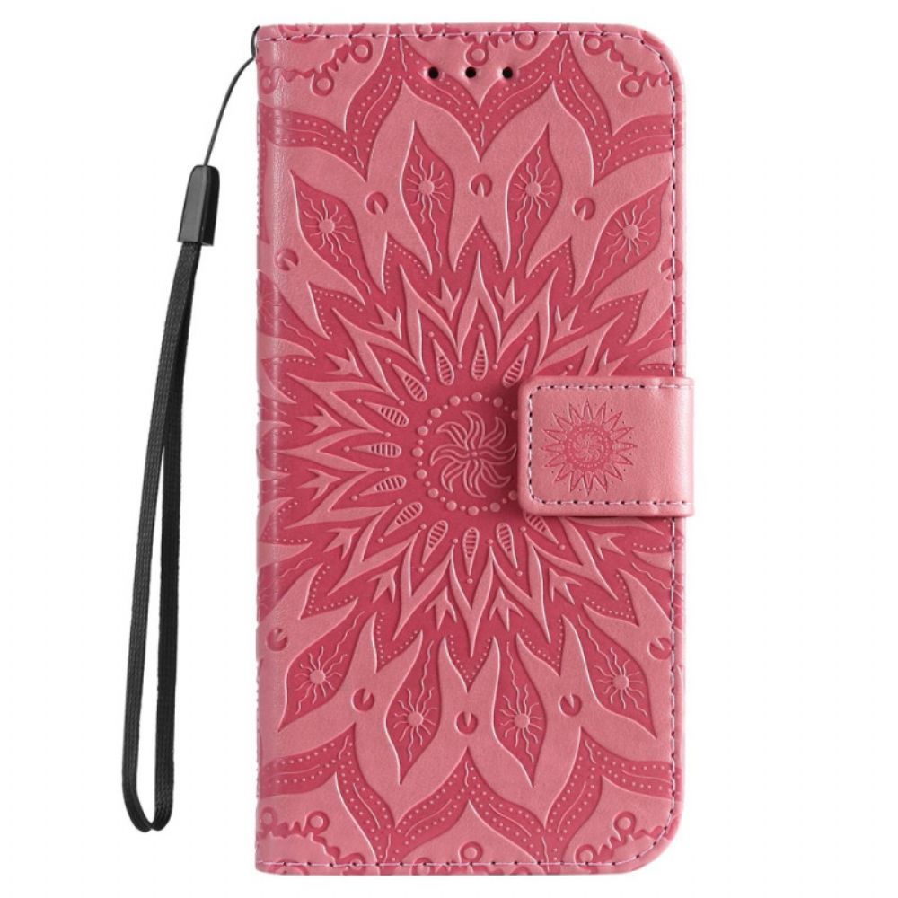 Flip Case Für OnePlus Nord 2T 5G Mit Kordel Mandala Mit Kartenhalter