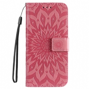 Flip Case Für OnePlus Nord 2T 5G Mit Kordel Mandala Mit Kartenhalter