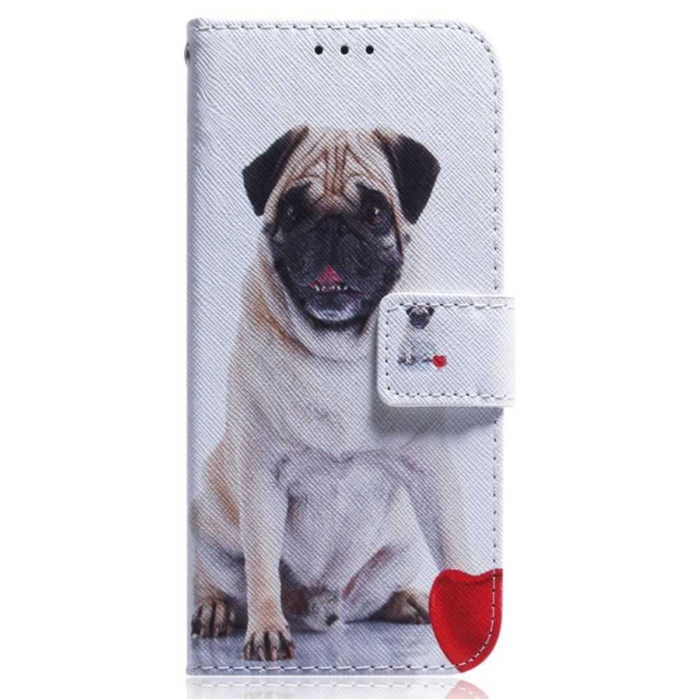 Flip Case Für OnePlus Nord 2T 5G Mit Kordel Tanga-mops-hund