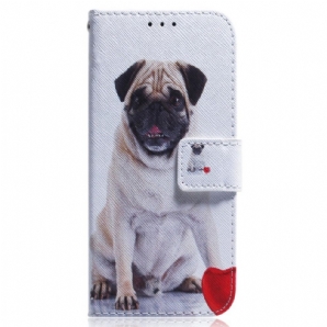 Flip Case Für OnePlus Nord 2T 5G Mit Kordel Tanga-mops-hund