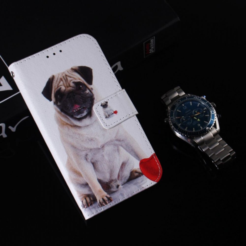 Flip Case Für OnePlus Nord 2T 5G Mit Kordel Tanga-mops-hund