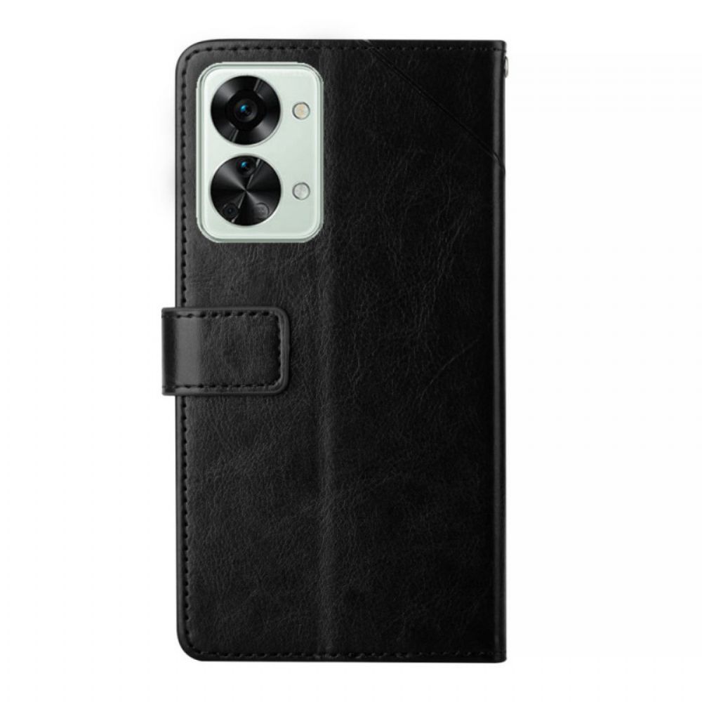 Flip Case Für OnePlus Nord 2T 5G Mit Kordel Y-riemen-design