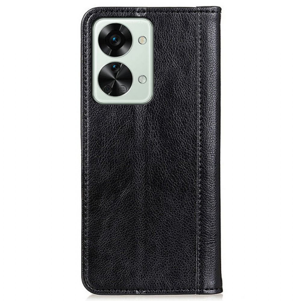 Flip Case Für OnePlus Nord 2T 5G Spaltleder