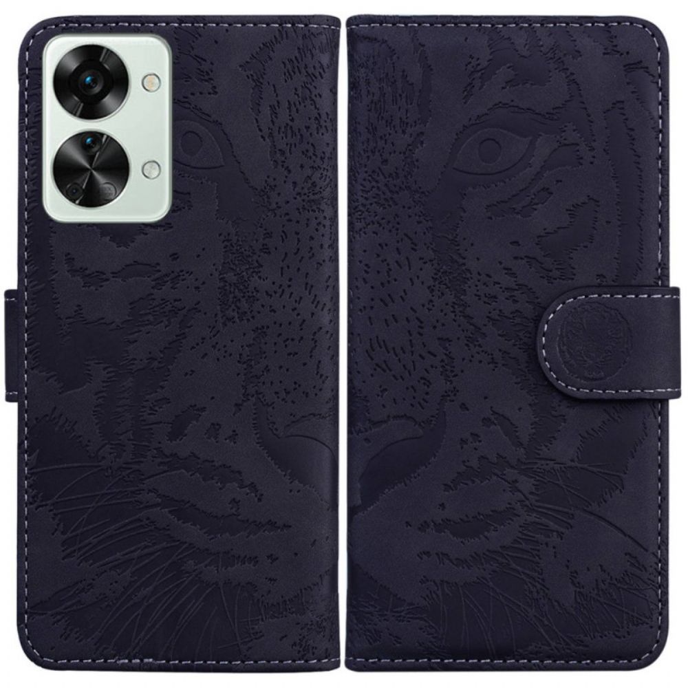 Flip Case Für OnePlus Nord 2T 5G Tigermuster