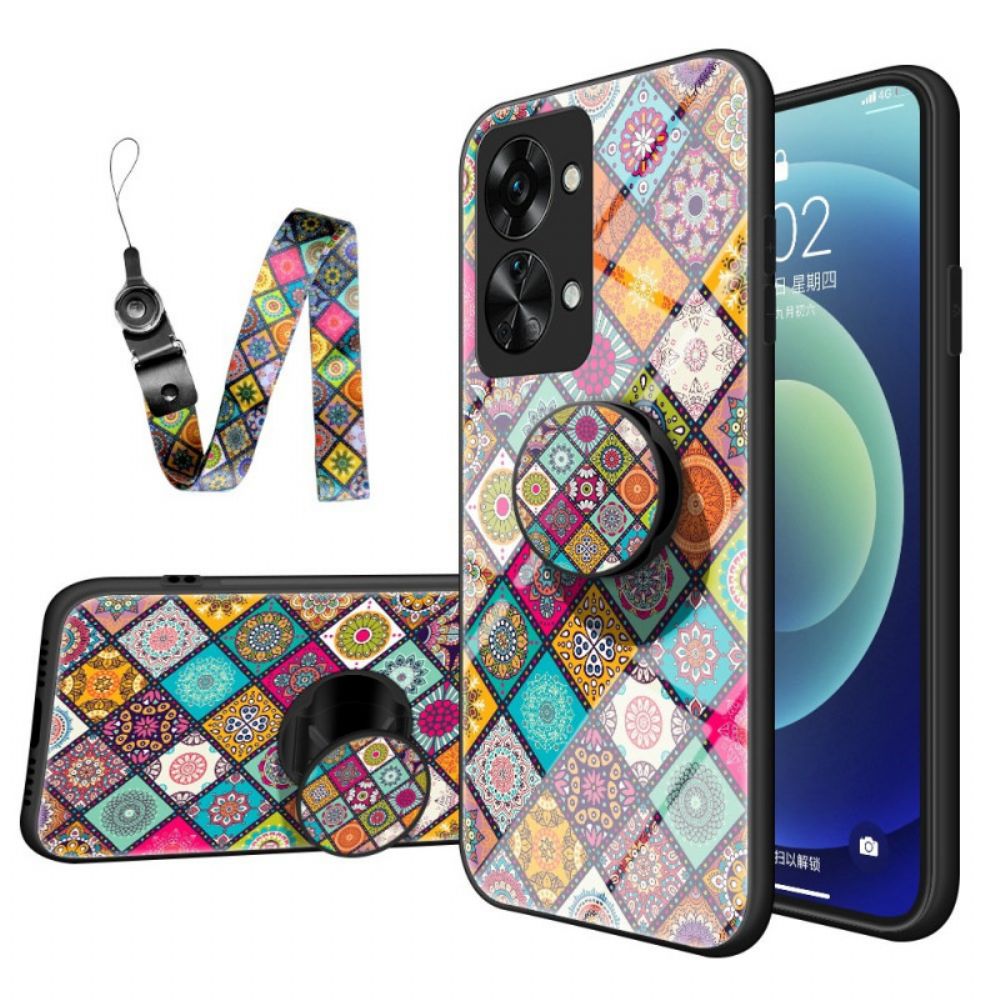 Handyhülle Für OnePlus Nord 2T 5G Magnetischer Patchwork-halter