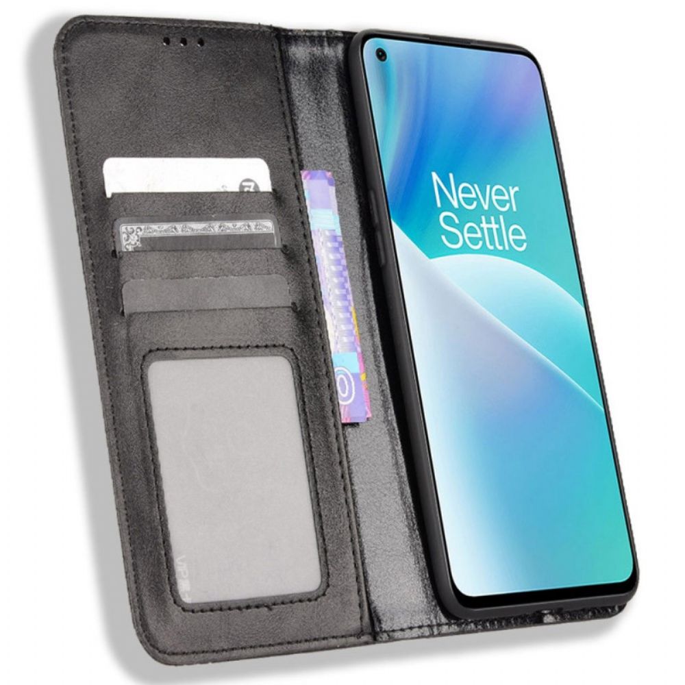 Schutzhülle Für OnePlus Nord 2T 5G Flip Case Gestylter Lederstil