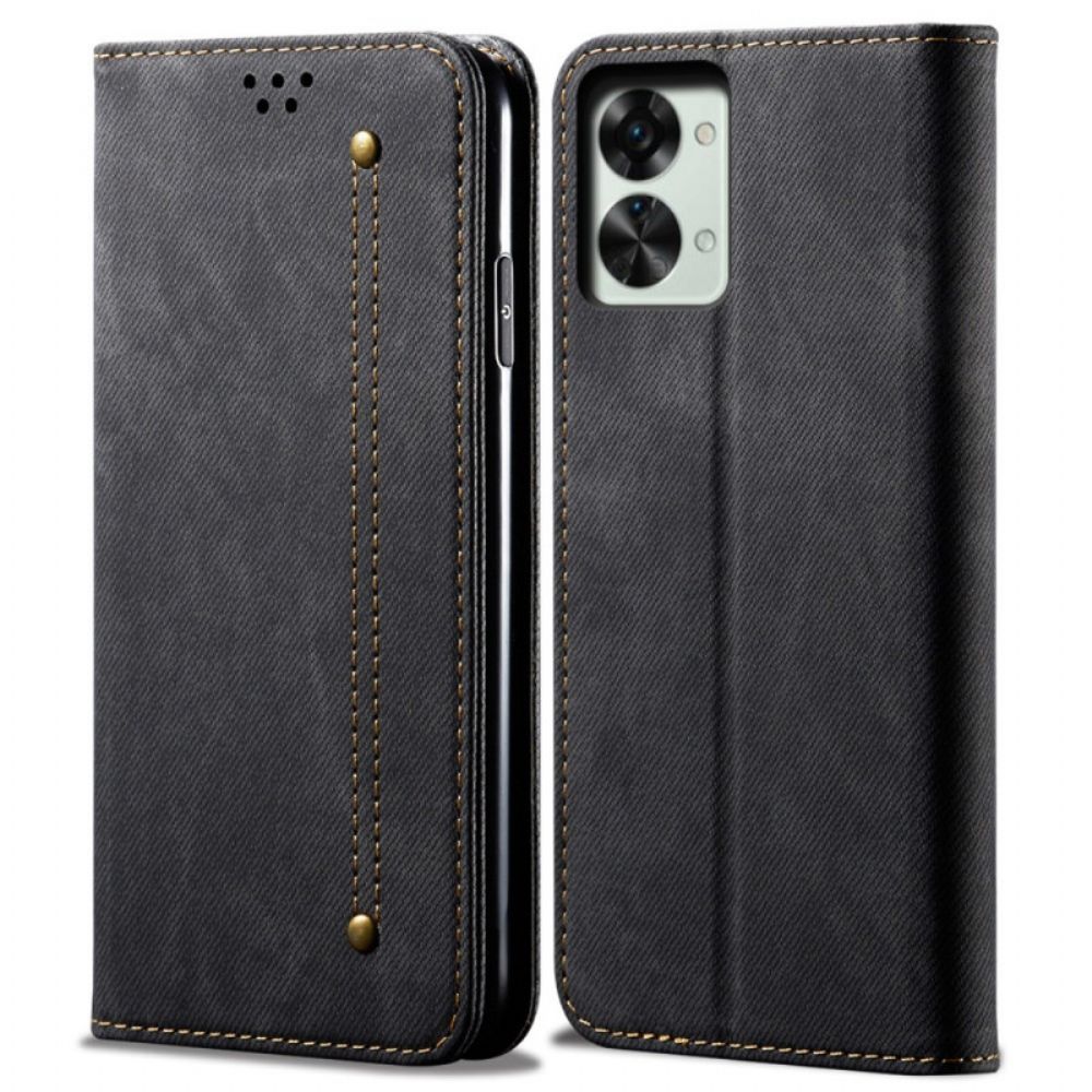 Schutzhülle Für OnePlus Nord 2T 5G Flip Case Jeansstoff