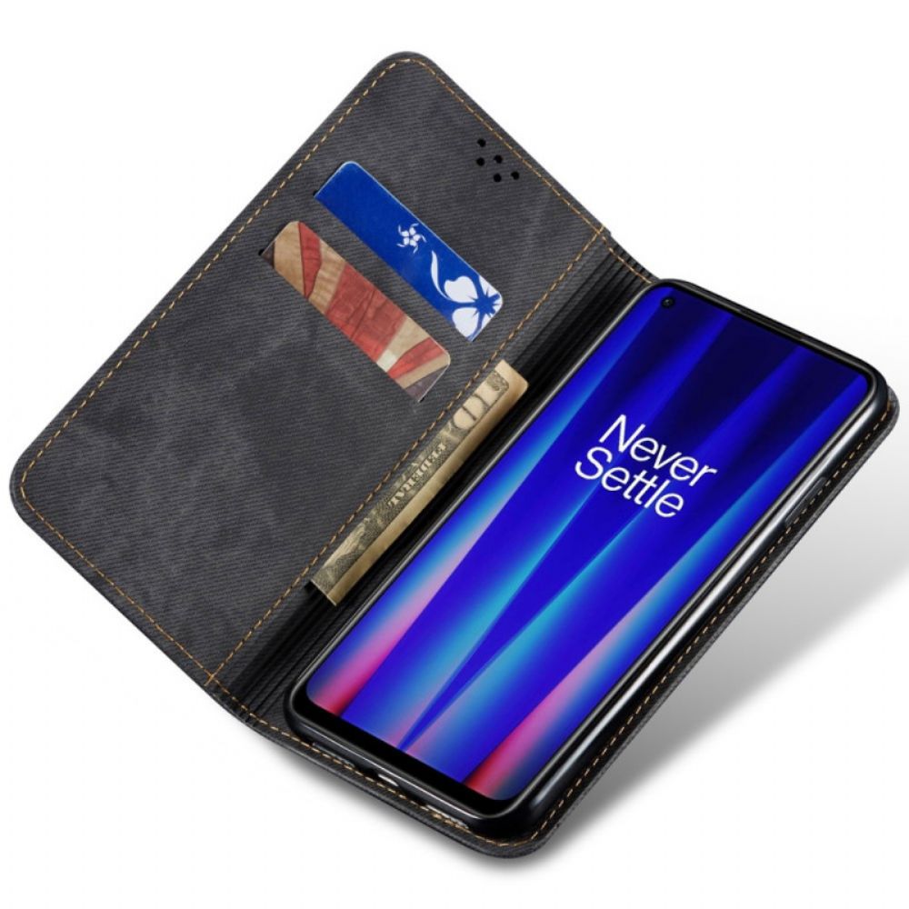 Schutzhülle Für OnePlus Nord 2T 5G Flip Case Jeansstoff