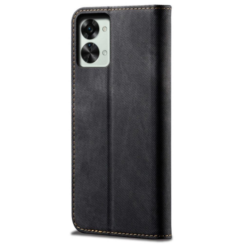 Schutzhülle Für OnePlus Nord 2T 5G Flip Case Jeansstoff