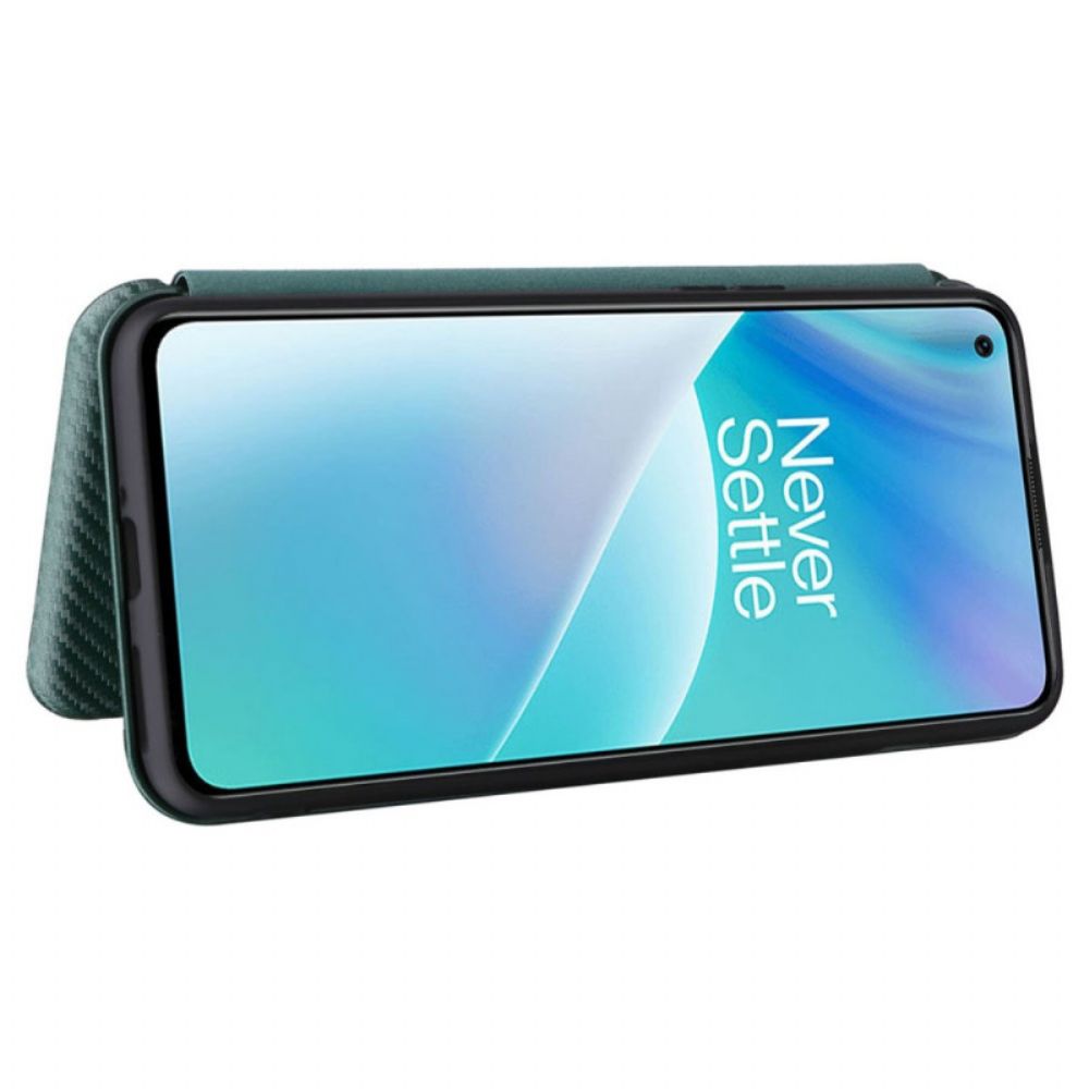 Schutzhülle Für OnePlus Nord 2T 5G Flip Case Kohlefaserring