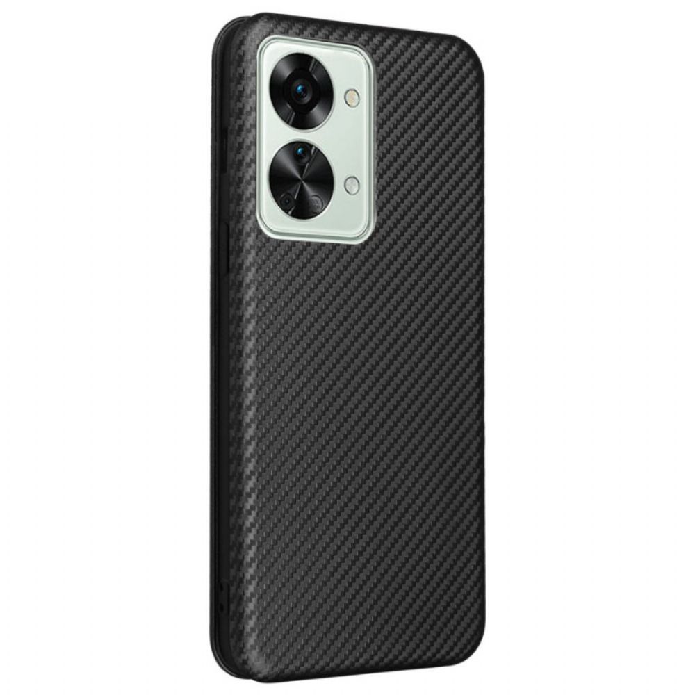 Schutzhülle Für OnePlus Nord 2T 5G Flip Case Kohlefaserring