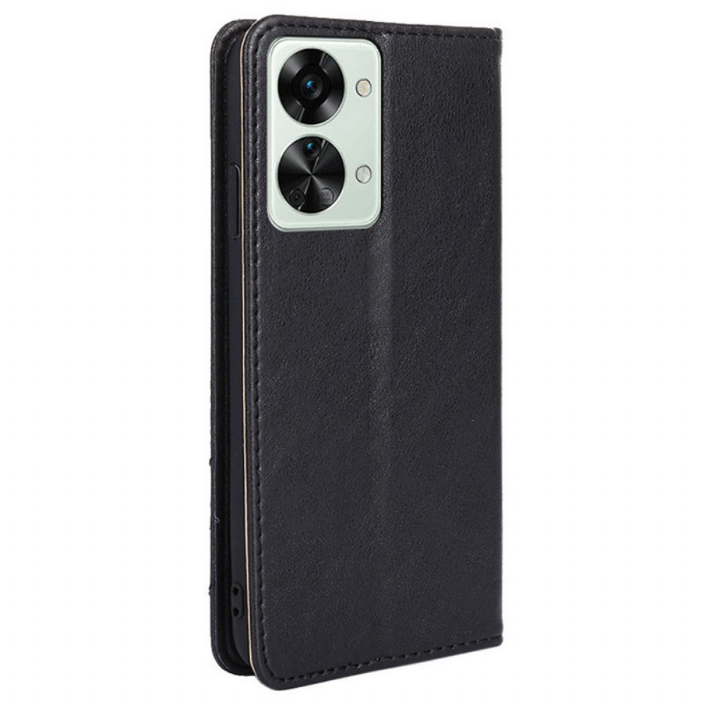 Schutzhülle Für OnePlus Nord 2T 5G Flip Case Kunstleder Mit Zierniete