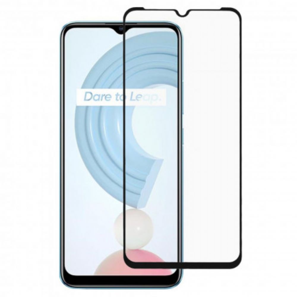 Displayschutzfolie Aus Gehärtetem Glas Für Das Realme C21 Mit Schwarzem Rand