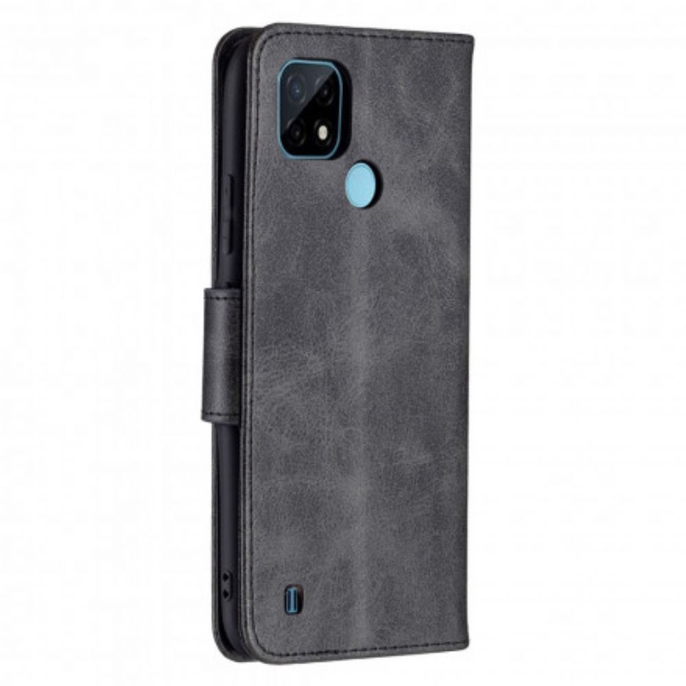 Flip Case Für Realme C21 Flip Case Glatter Schräglappen