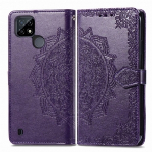 Flip Case Für Realme C21 Mandala Aus Dem Mittelalter