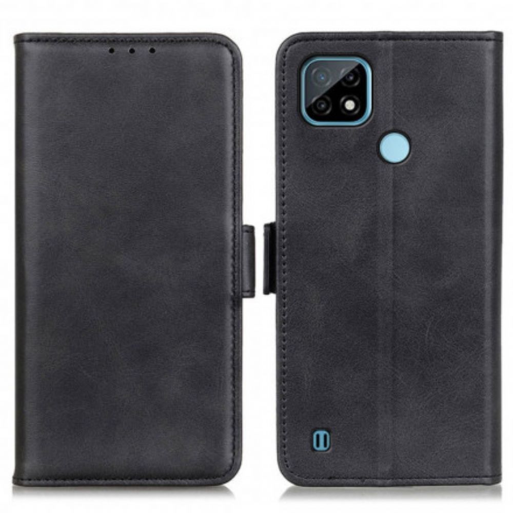 Lederhüllen Für Realme C21 Flip Case Doppelklappe