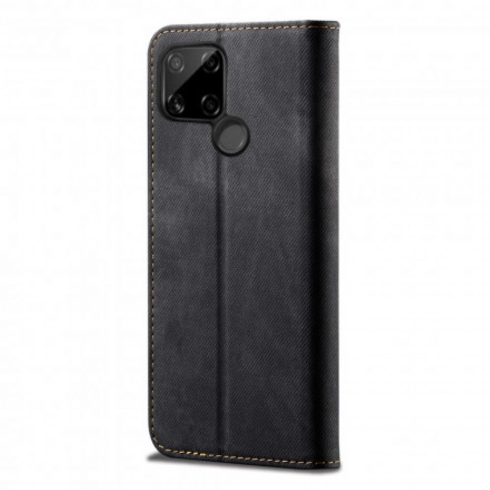 Schutzhülle Für Realme C21 Flip Case Jeans-textur Aus Lederimitat