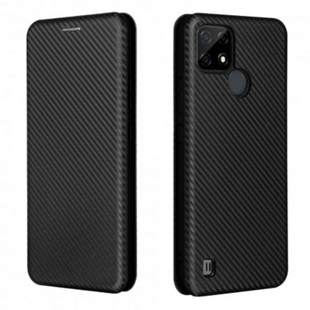 Schutzhülle Für Realme C21 Flip Case Kohlefaser