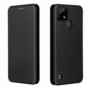 Schutzhülle Für Realme C21 Flip Case Kohlefaser