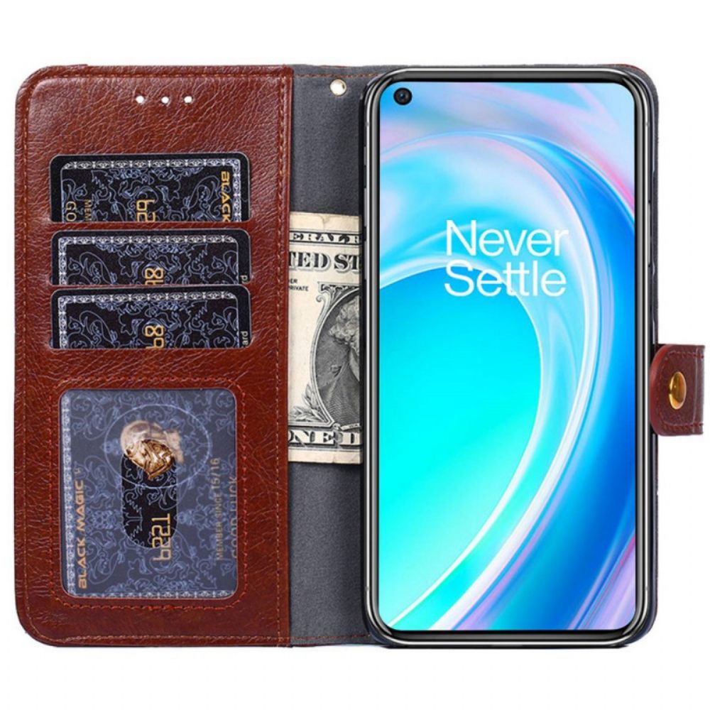 Flip Case Für OnePlus Nord CE 2 Lite 5G Portemonnaie Und Umhängeband Vorne