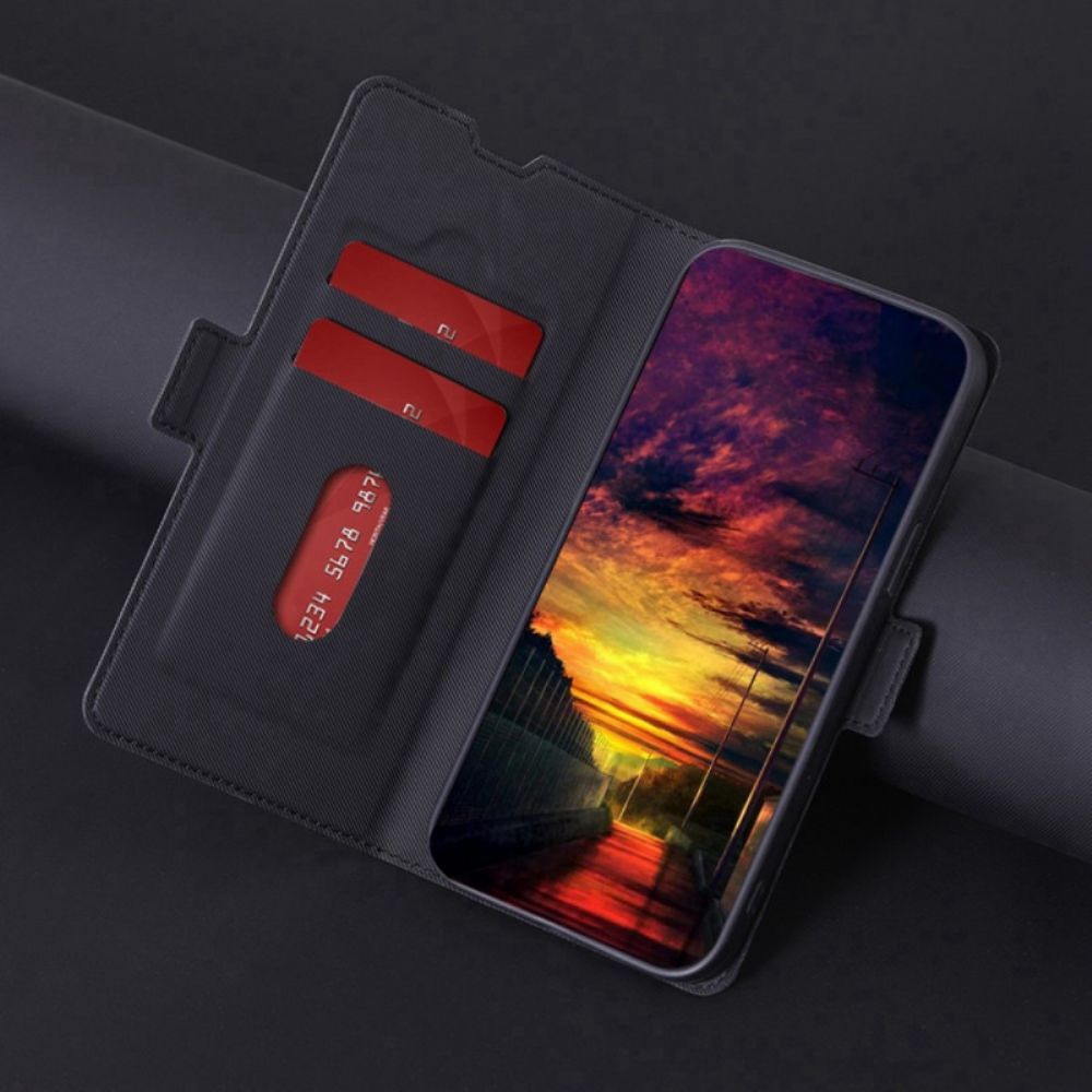 Flip Case Für OnePlus Nord CE 2 Lite 5G Zweifarbiges Leder