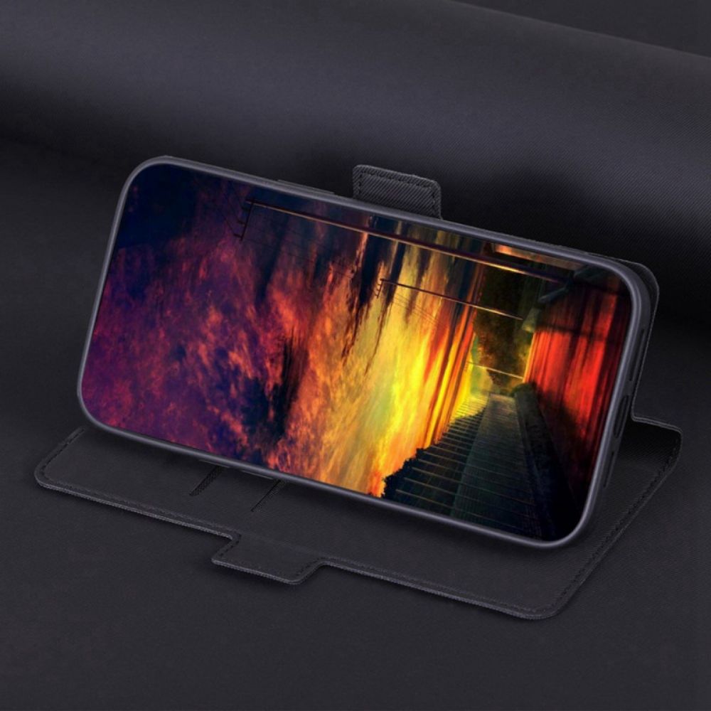 Flip Case Für OnePlus Nord CE 2 Lite 5G Zweifarbiges Leder