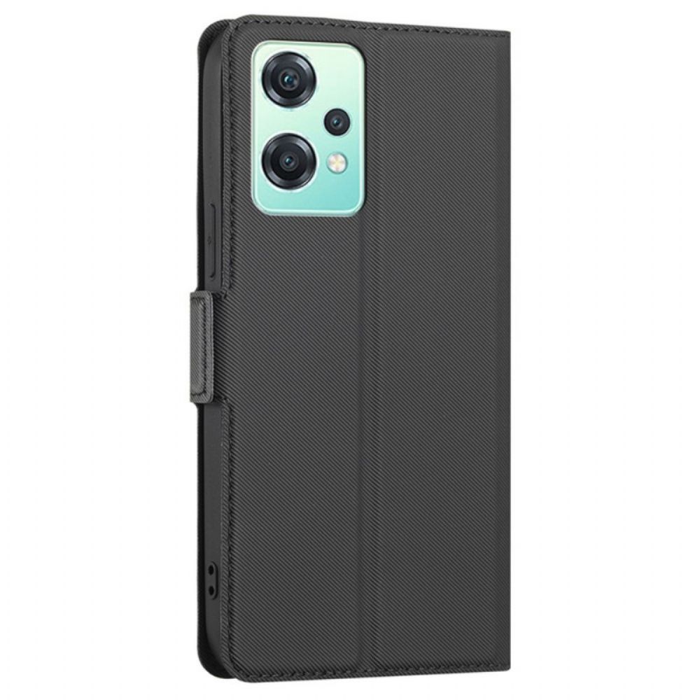 Flip Case Für OnePlus Nord CE 2 Lite 5G Zweifarbiges Leder