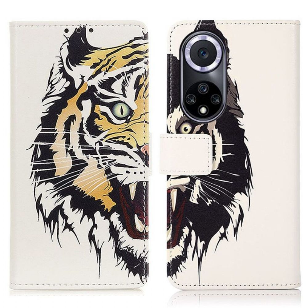 Flip Case Für Honor 50 Wilder Tiger