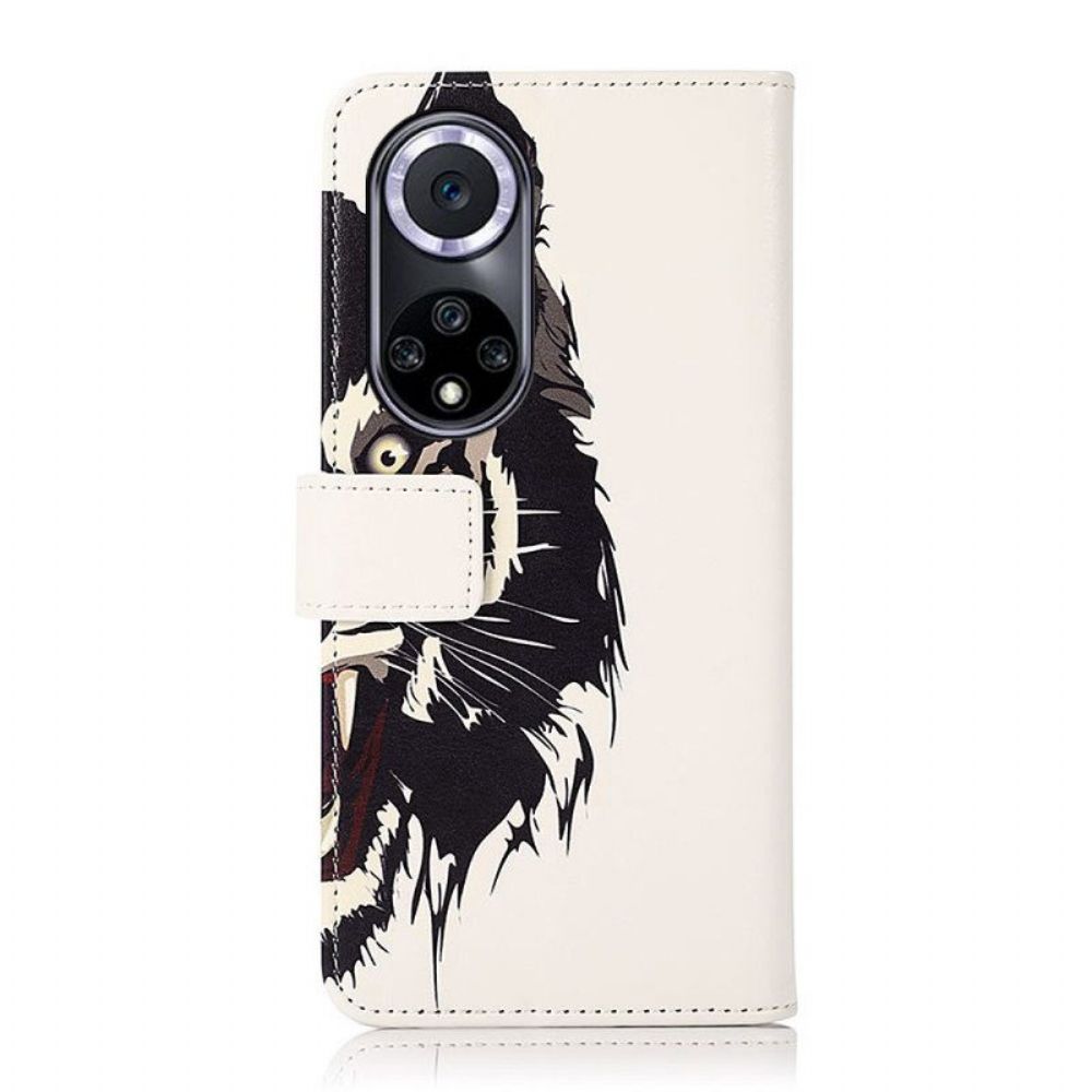 Flip Case Für Honor 50 Wilder Tiger